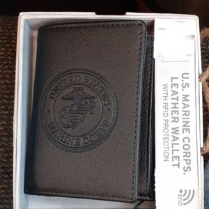 U.S Marine Corps. Leather Wallet .New
